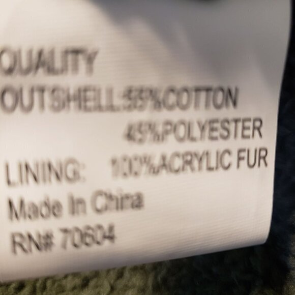 Online Full zip fleece hoodie sweater with faux fur lining size L NWT - Picture 11 of 11